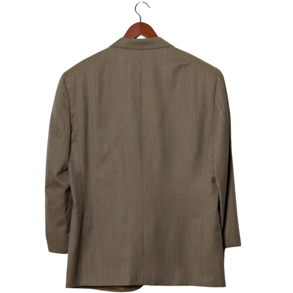 Vintage Emanuel Ungaro L'homme Size 42 Tan Virgin Wool Blazer 90s IT 52 Luxury